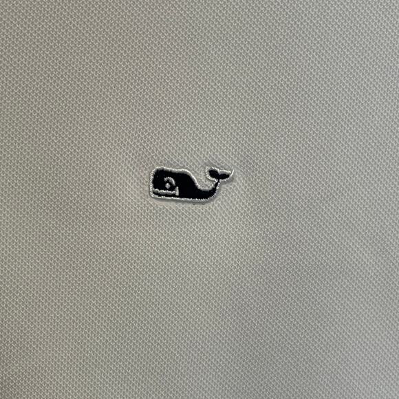 Vineyard Vines Henley Athletic Top Womens Small White Lavender Striped Collar - Picture 6 of 9